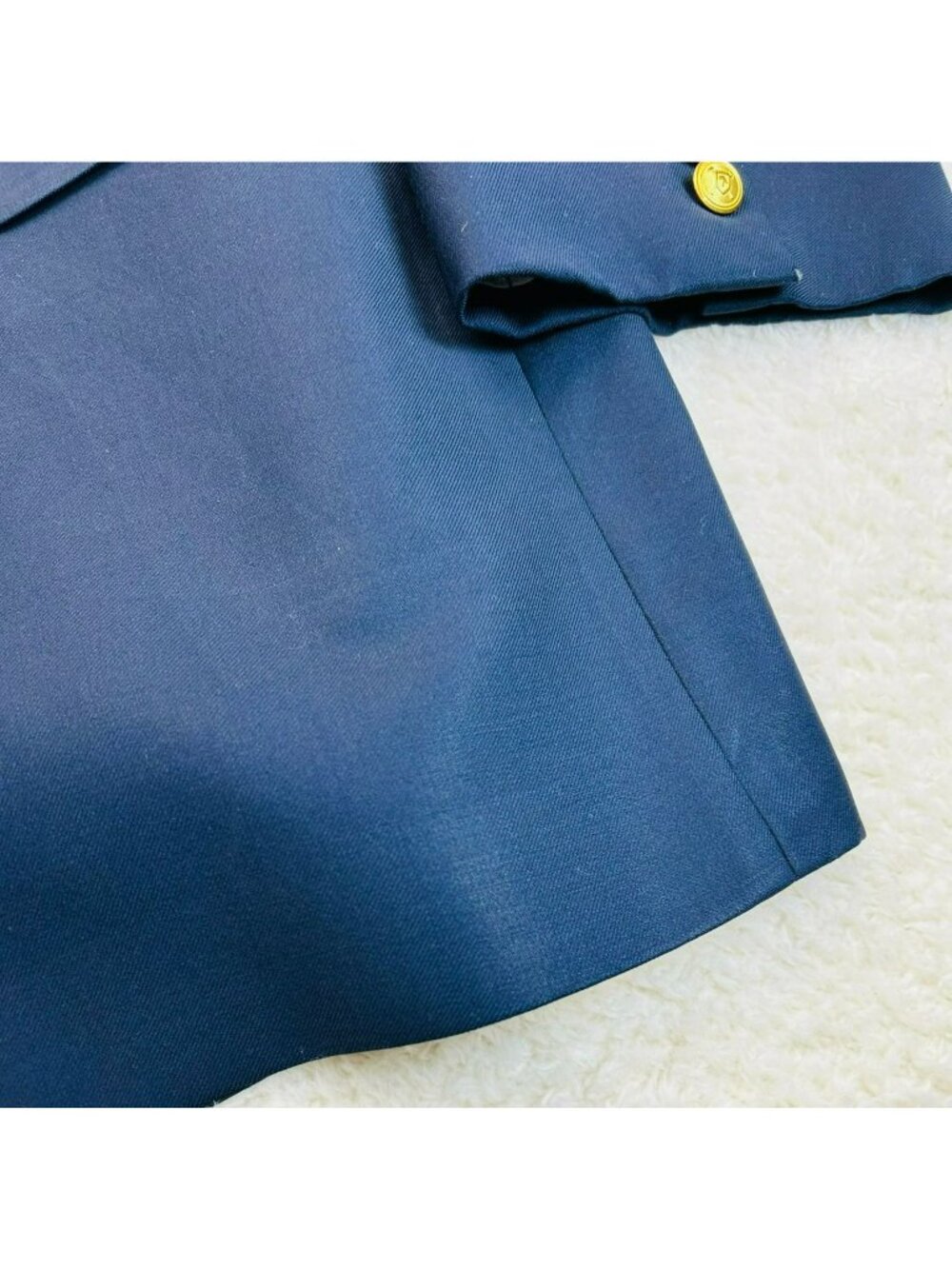 Ralph Lauren Mens Navy Blazer Gold Buttons Size 33 Wool Blend Classic Two-Button - Picture 9 of 9